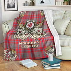 Moubray Tartan Gold Courage Symbol Blanket