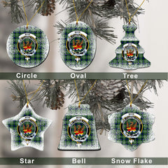 Mow Tartan Christmas Ceramic Ornament - Snow Style