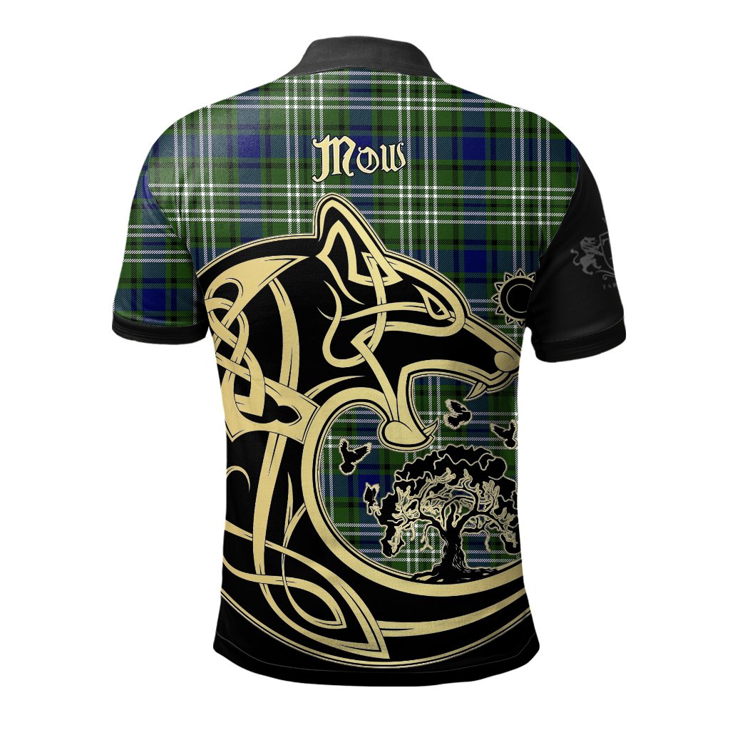 Mow Tartan Polo Shirt Viking Wolf