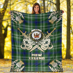 Mow Tartan Gold Courage Symbol Blanket