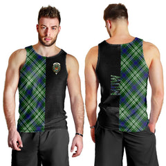 Mow Tartan Crest Men's Tank Top - Cross Style