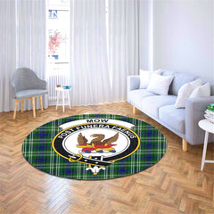 Mow Tartan Crest Round Rug