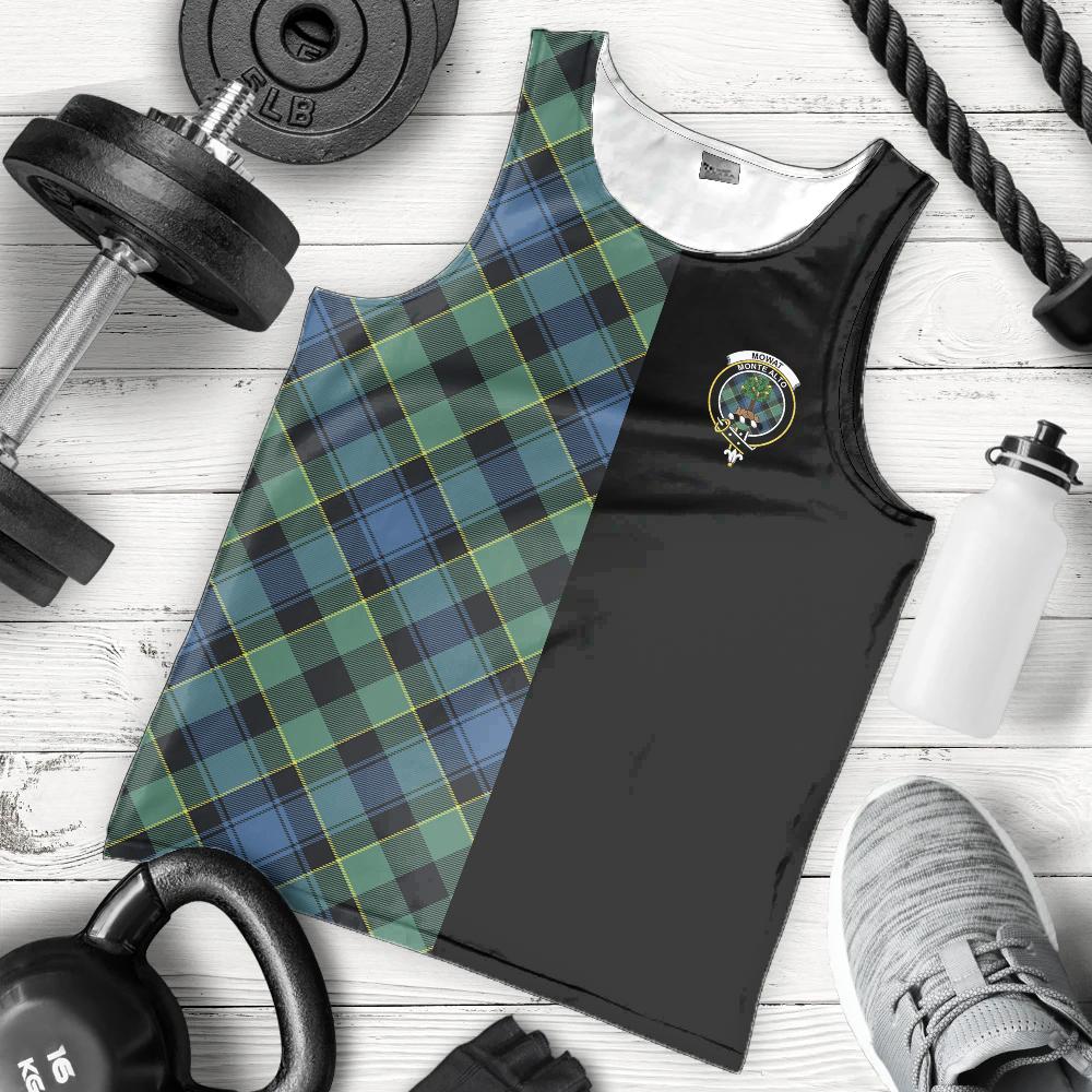 Mowat Tartan Crest Men's Tank Top - Cross Style