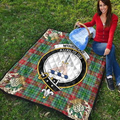 Muirhead Tartan Crest Premium Quilt - Gold Thistle Style