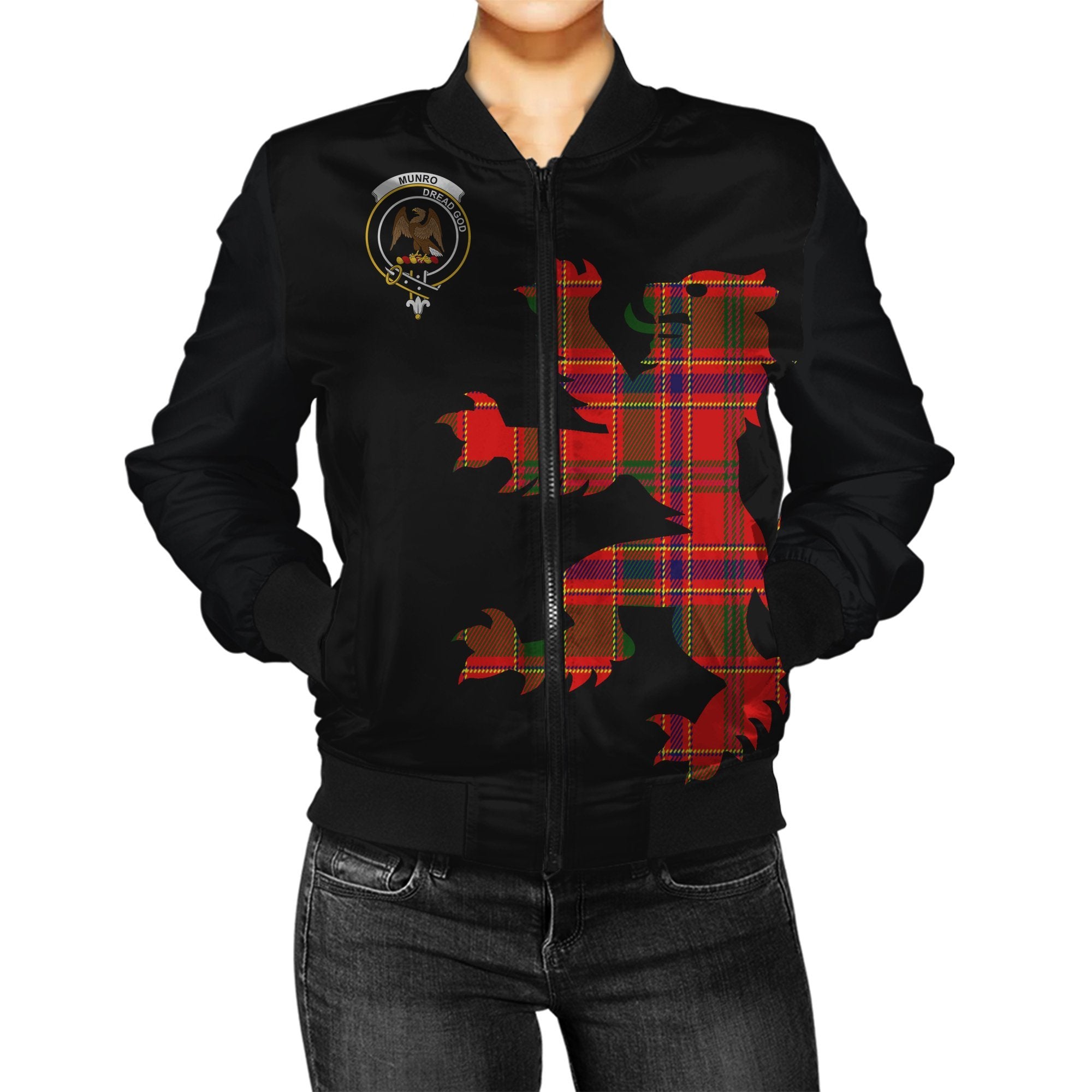 Munro Tartan Bomber Jacket Lion & Thistle