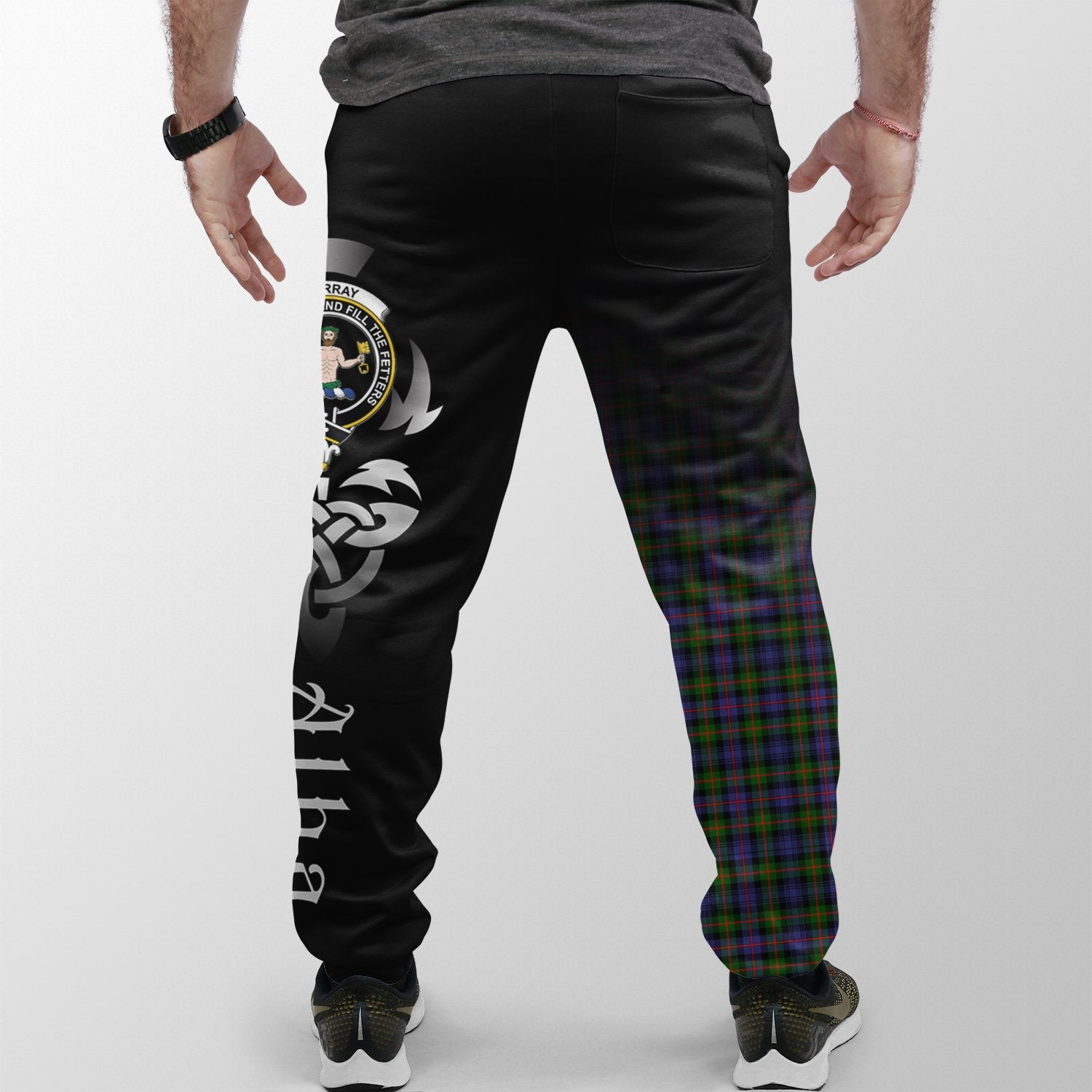 Murray Of Atholl Modern Tartan Crest Jogger Sweatpants - Alba Celtic Style