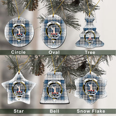 Napier Tartan Christmas Ceramic Ornament - Snow Style