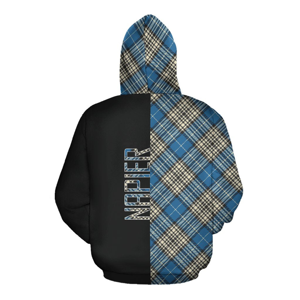 Napier Ancient Tartan Hoodie Half of Me - Cross Style