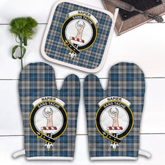 Napier Modern Tartan Crest Oven Mitt And Pot Holder (2 Oven Mitts + 1 Pot Holder)