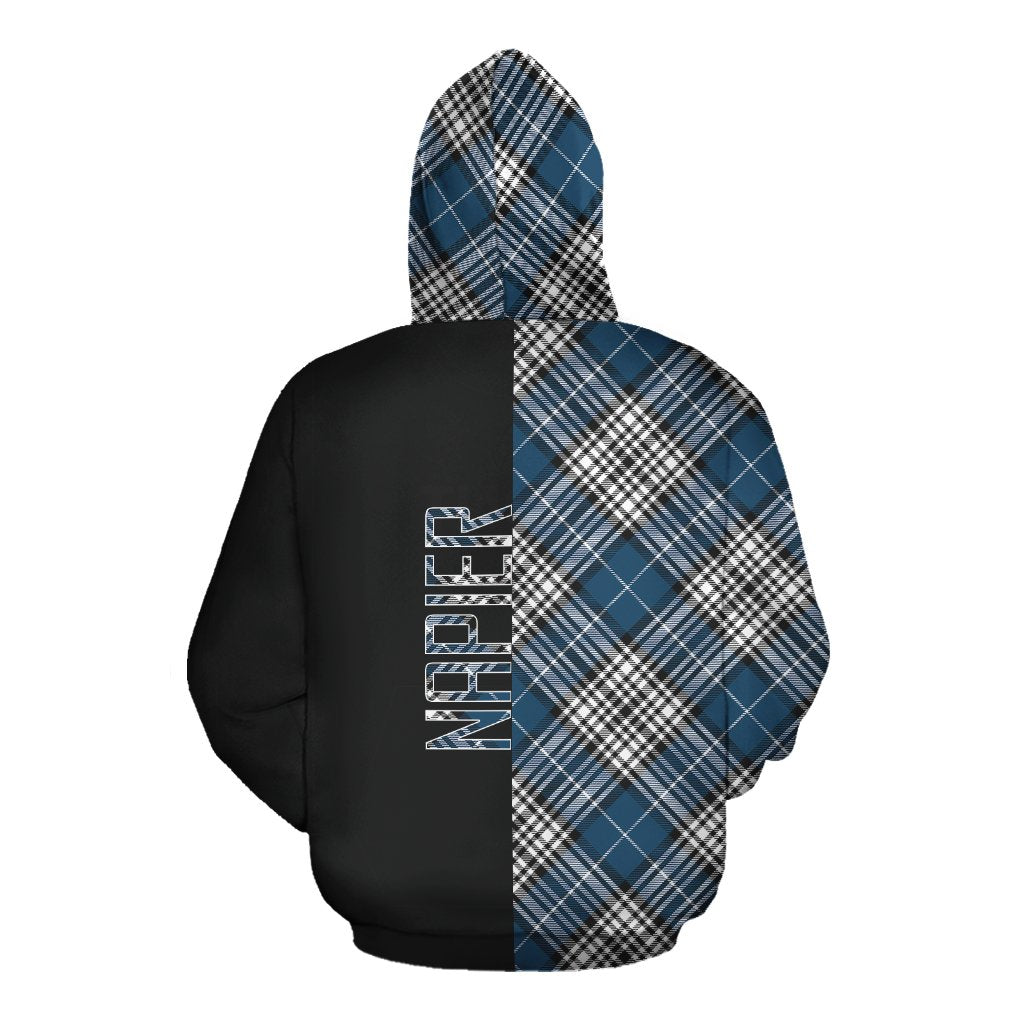 Napier Modern Tartan Hoodie Half of Me - Cross Style