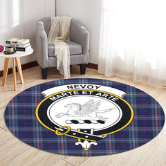 Nevoy Tartan Crest Round Rug