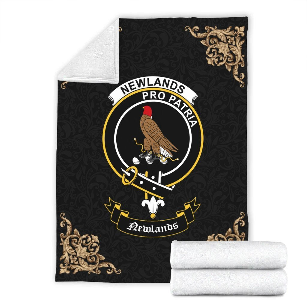 Newlands Crest Tartan Premium Blanket Black