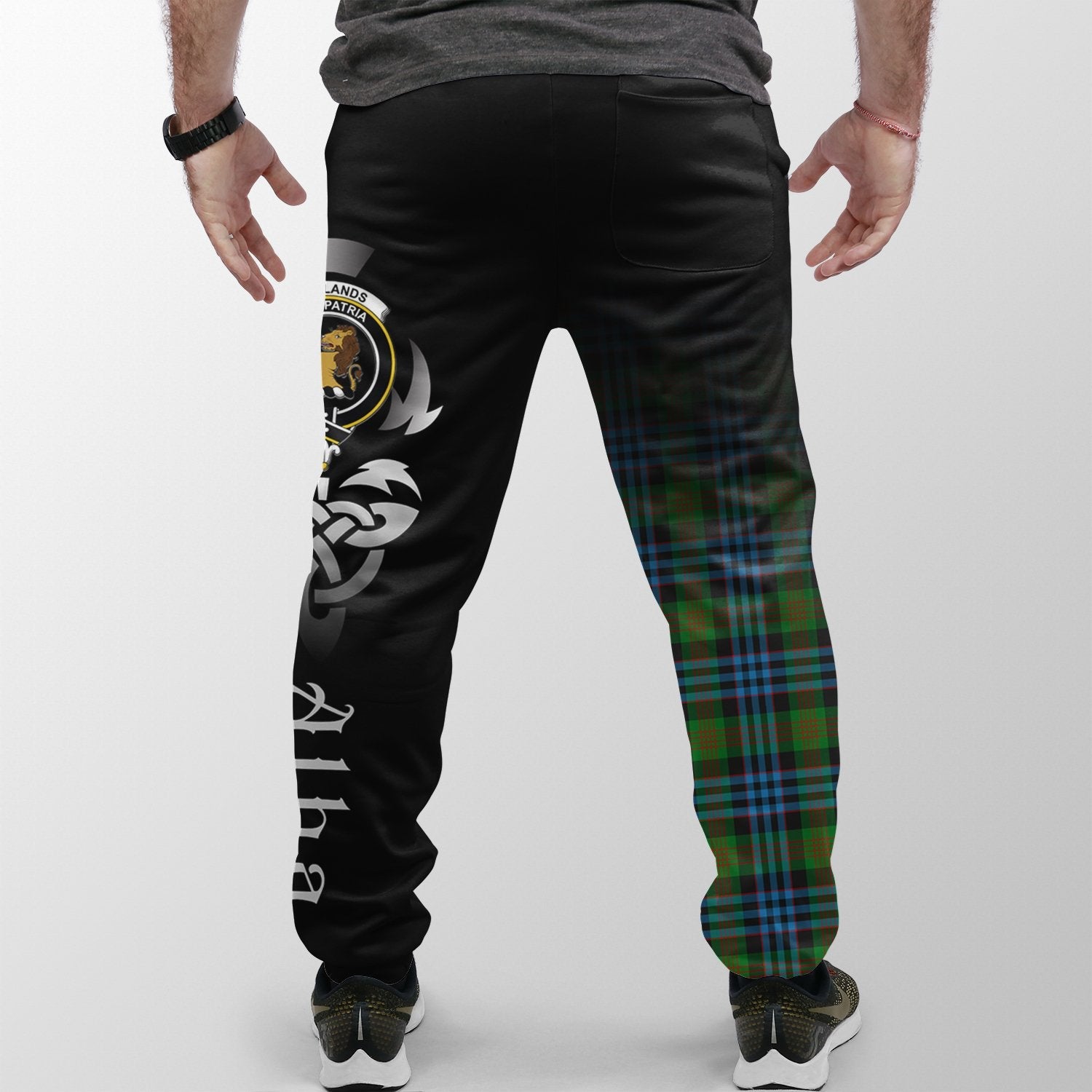 Newlands Of Lauriston Tartan Crest Jogger Sweatpants - Alba Celtic Style