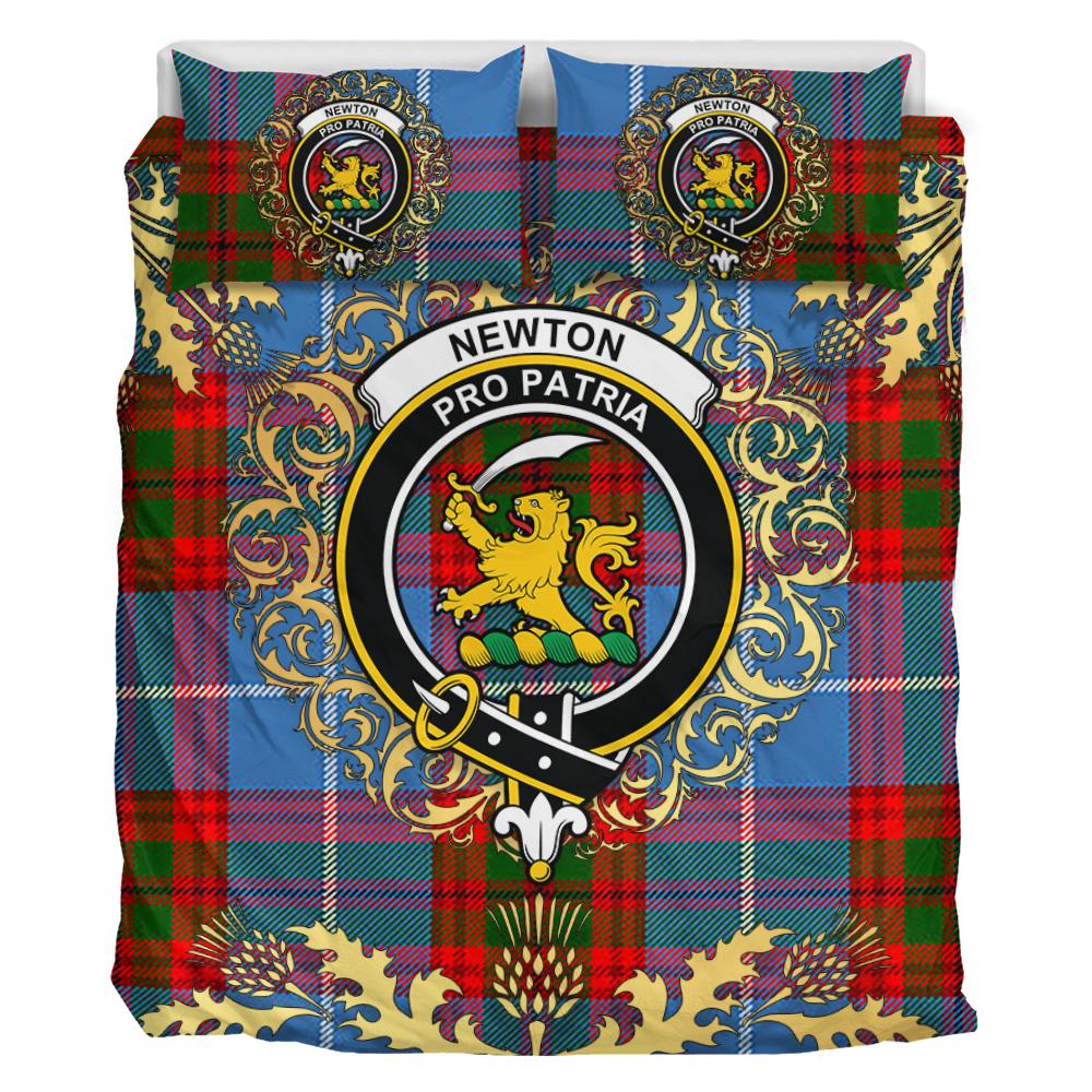 Newton Tartan Crest Bedding Set - Golden Thistle Style