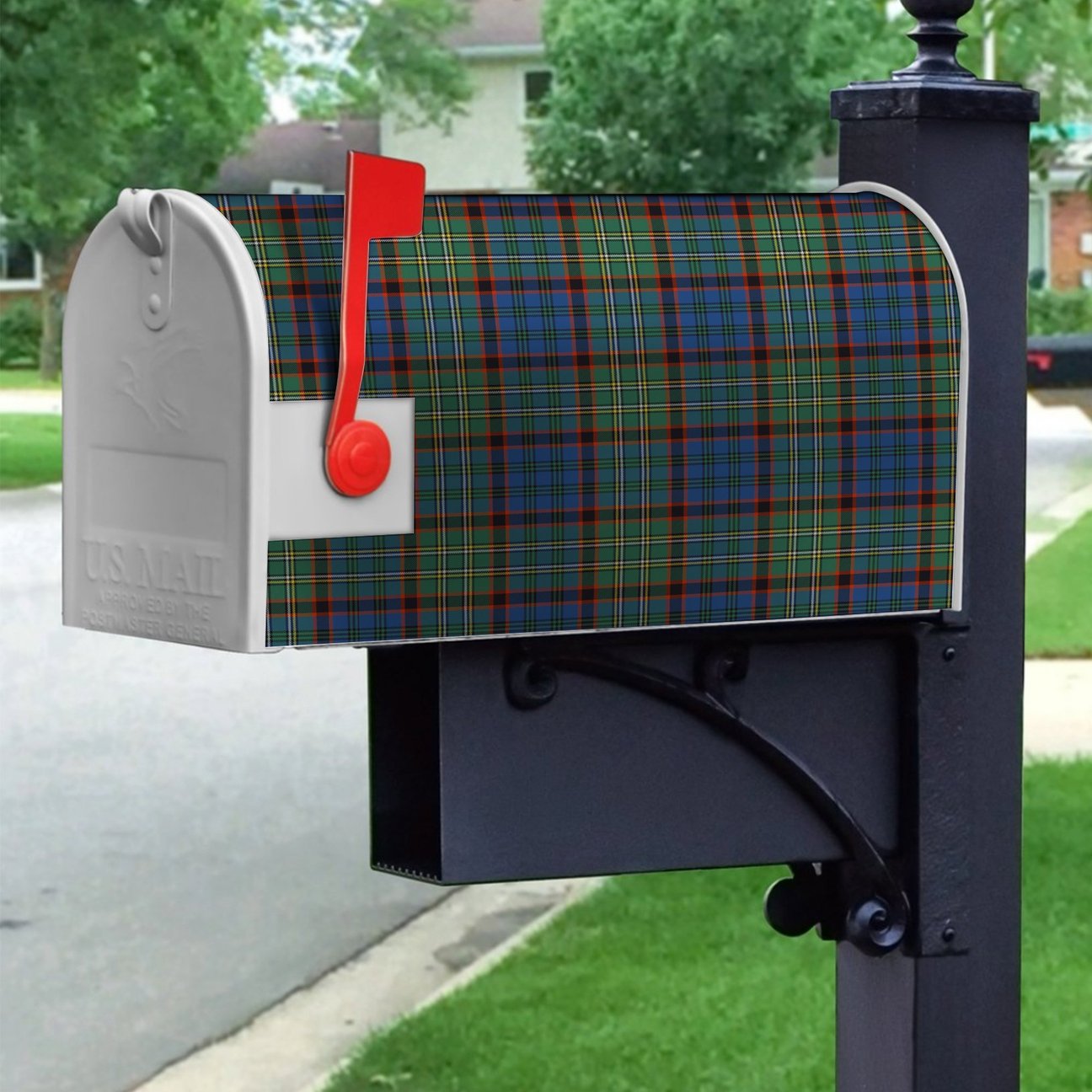 Nicolson Hunting Ancient Tartan Crest Mailbox