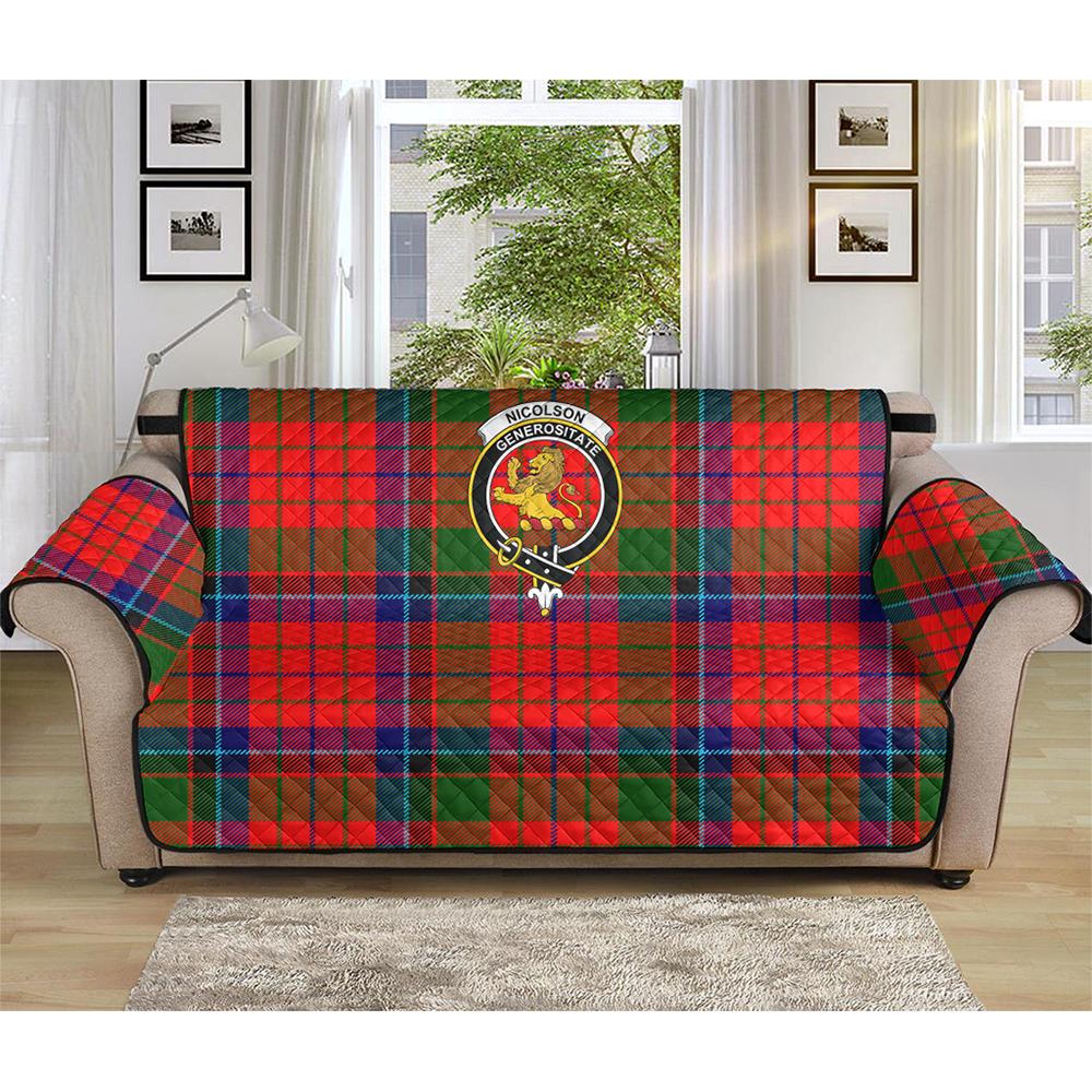 Nicolson Modern Tartan Crest Sofa Protector