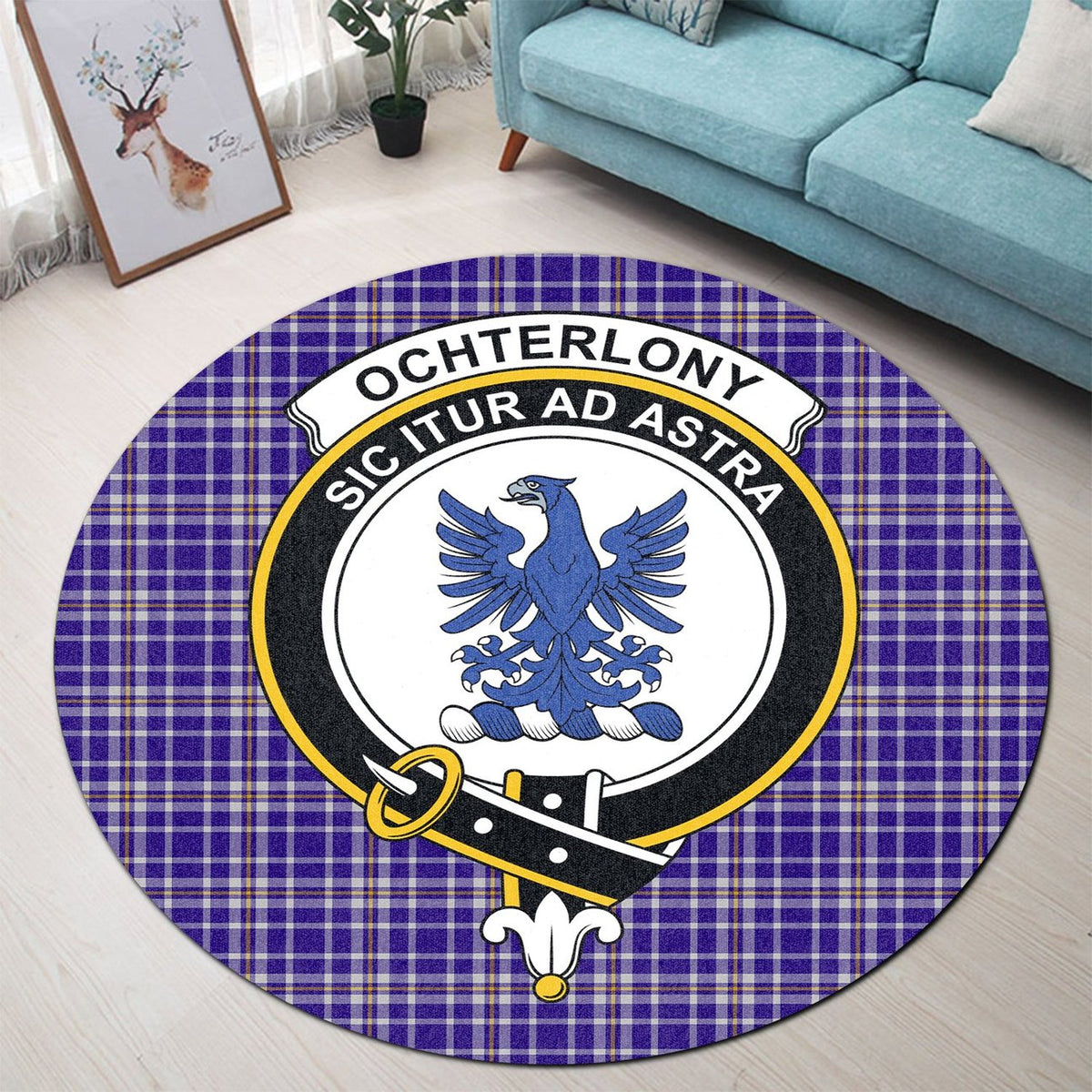 Ochterlony Tartan Crest Round Rug