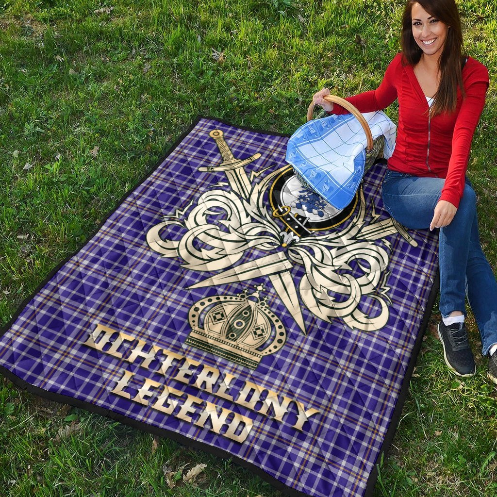 Ochterlony Tartan Crest Legend Gold Royal Premium Quilt