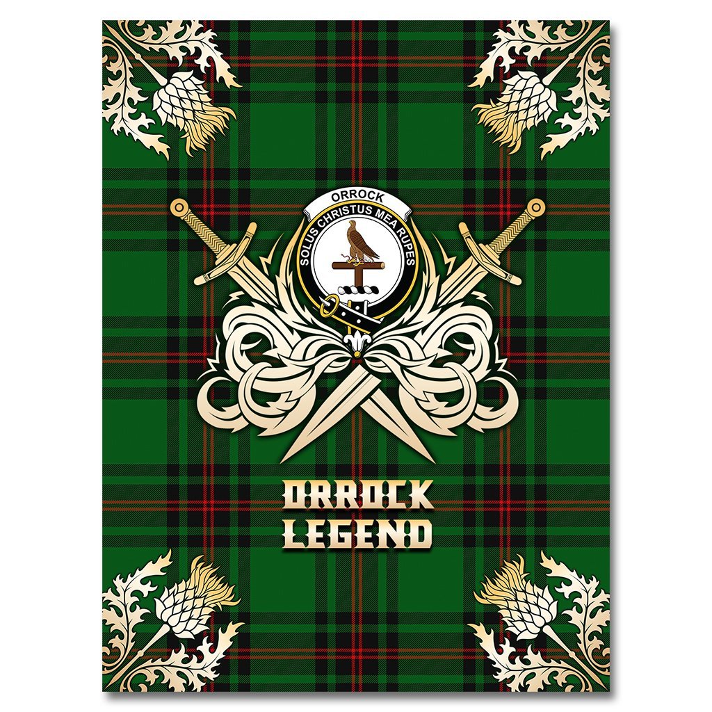 Orrock Tartan Gold Courage Symbol Blanket