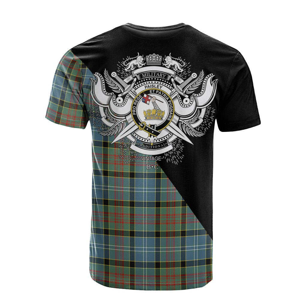 Paisley Tartan - Military T-Shirt