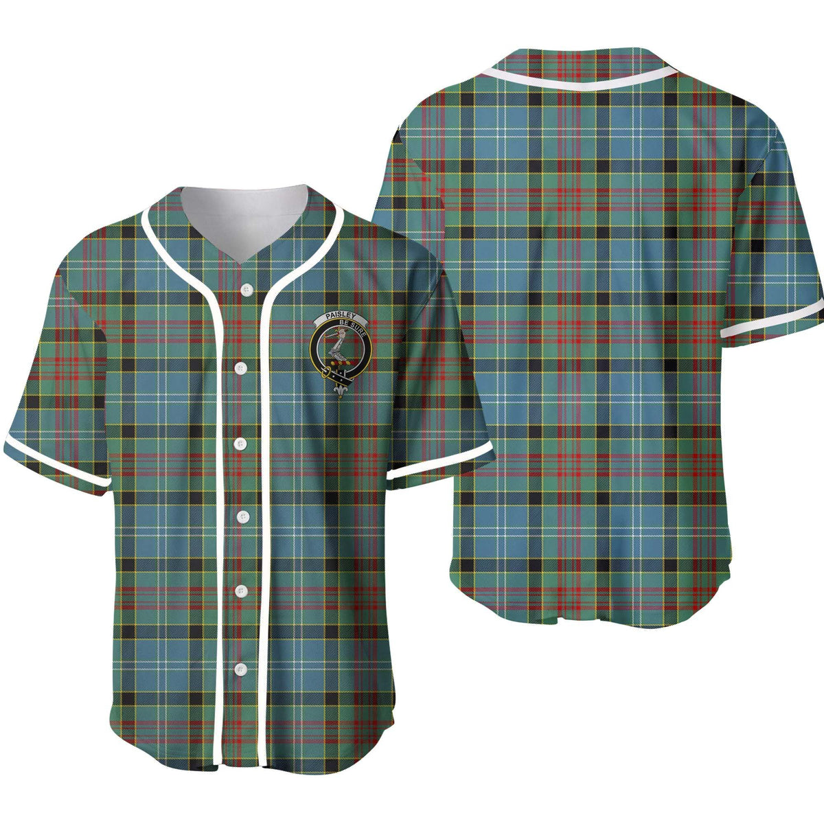 Paisley Tartan Unisex Baseball Jersey