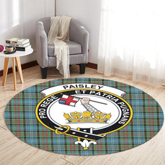 Paisley Tartan Crest Round Rug