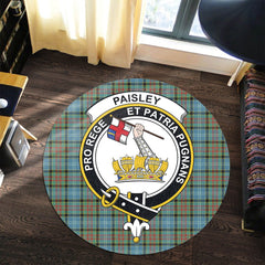 Paisley Tartan Crest Round Rug