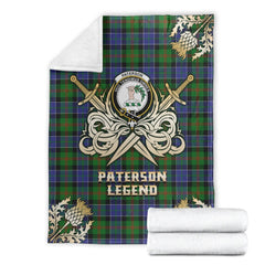 Paterson Tartan Gold Courage Symbol Blanket