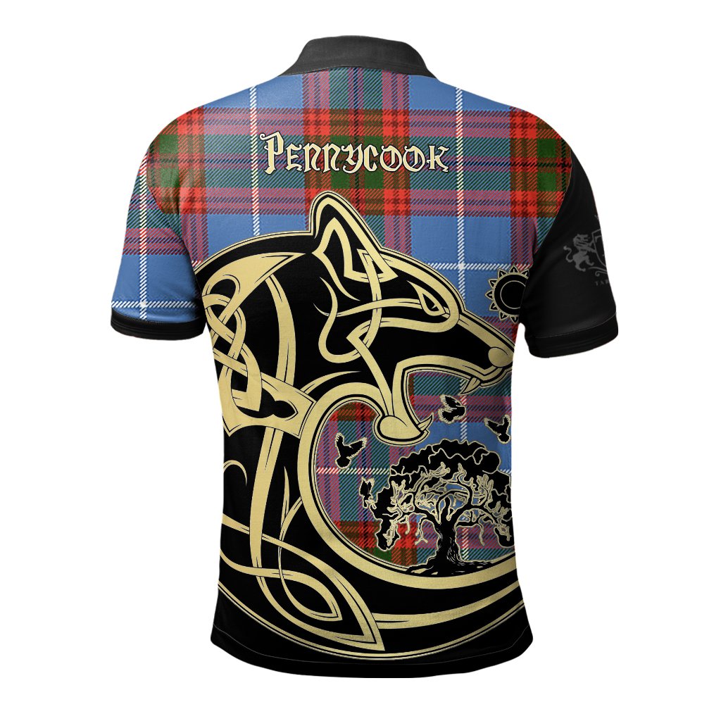 Pennycook Tartan Polo Shirt Viking Wolf