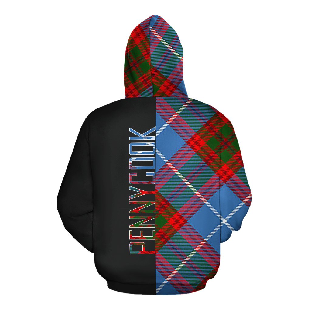 Pennycook Tartan Hoodie Half of Me - Cross Style