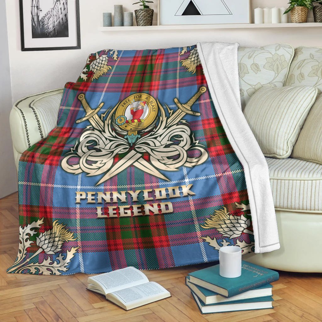 Pennycook Tartan Gold Courage Symbol Blanket