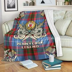 Pennycook Tartan Gold Courage Symbol Blanket