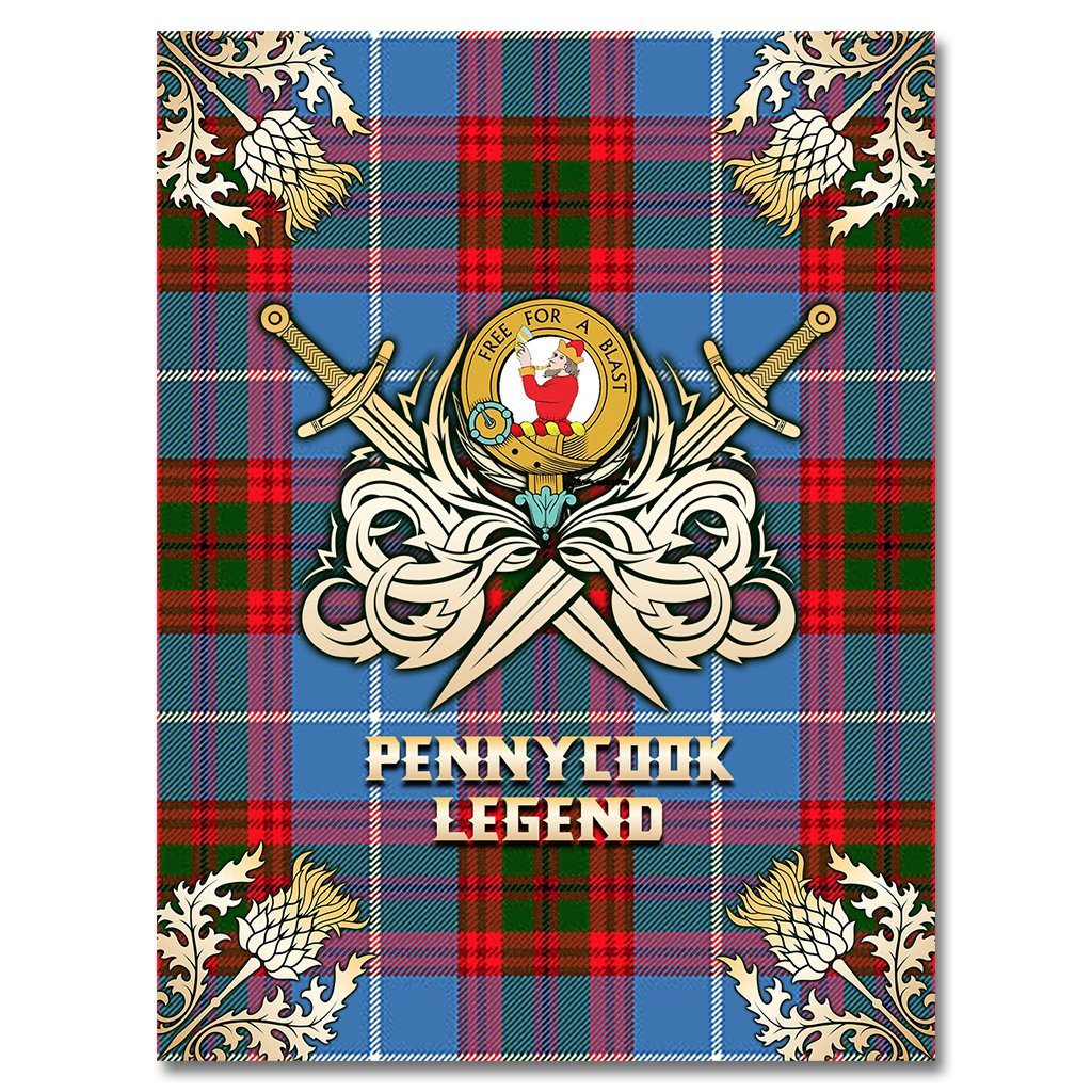 Pennycook Tartan Gold Courage Symbol Blanket