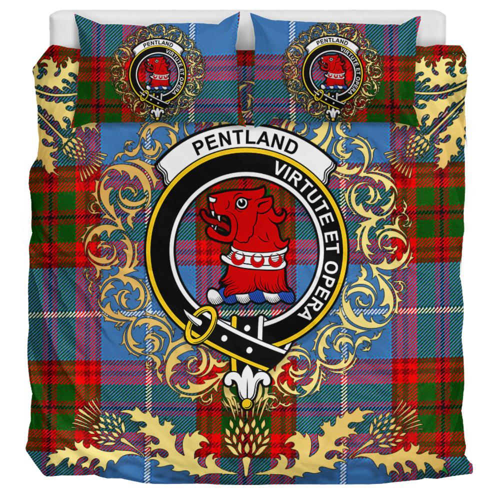 Pentland Tartan Crest Bedding Set - Golden Thistle Style