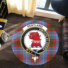 Pentland Tartan Crest Round Rug