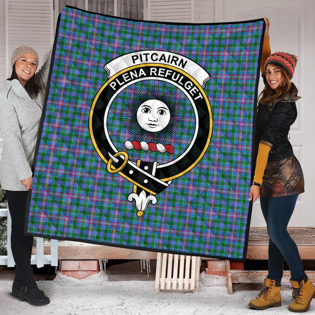 Pitcairn Hunting Tartan Crest Quilt