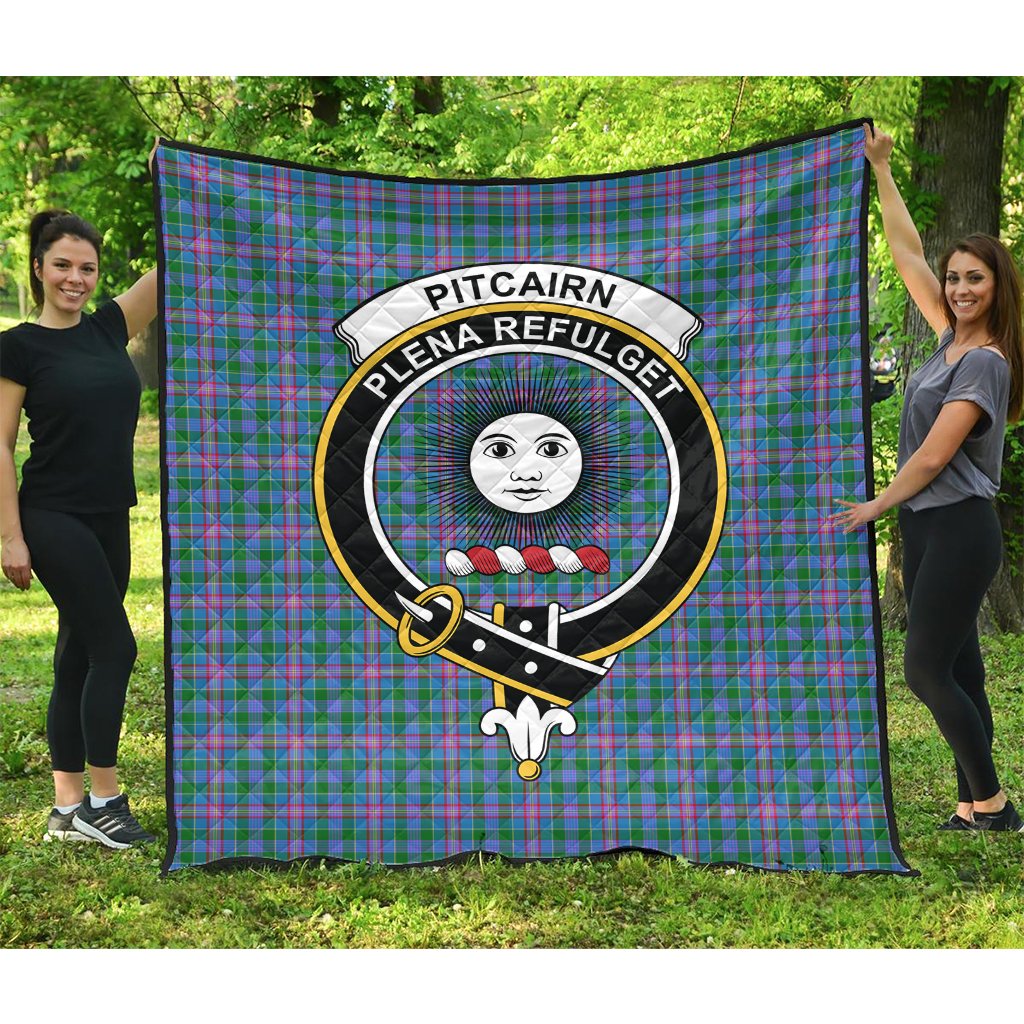 Pitcairn Hunting Tartan Crest Quilt