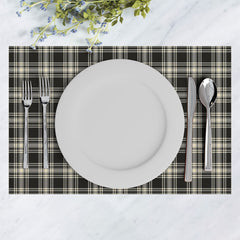 Menzies Black _ White Ancient Tartan Placemat