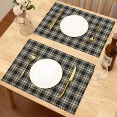 Menzies Black _ White Ancient Tartan Placemat