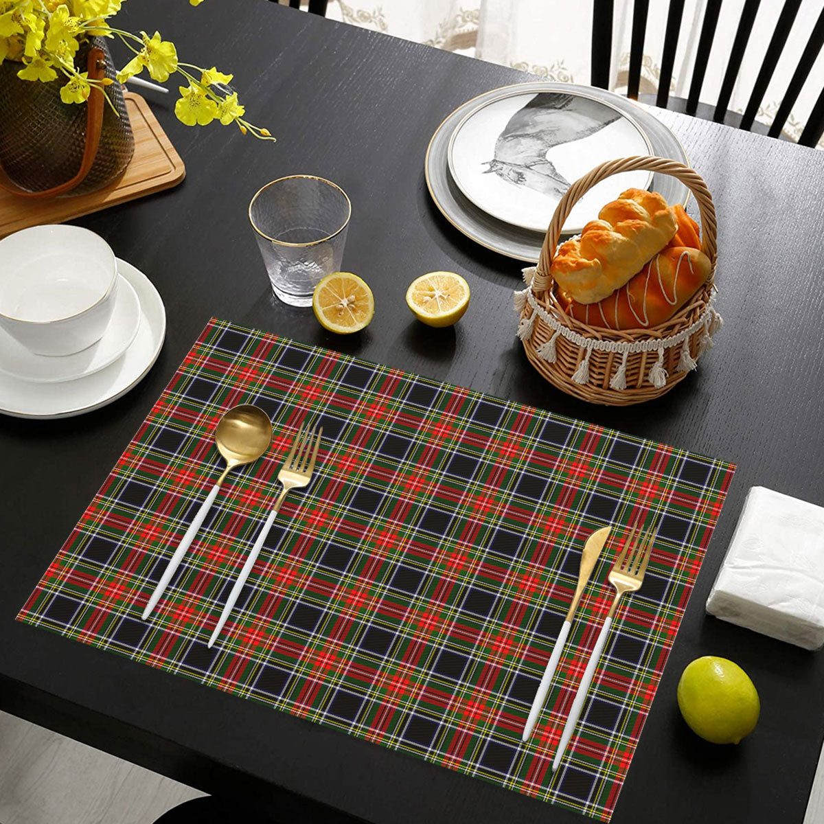 Stewart Black Tartan Placemat