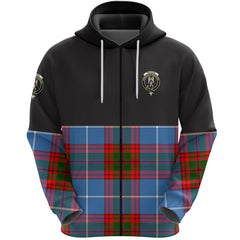 Preston Clan Half Of Tartan Zipper Hoodie