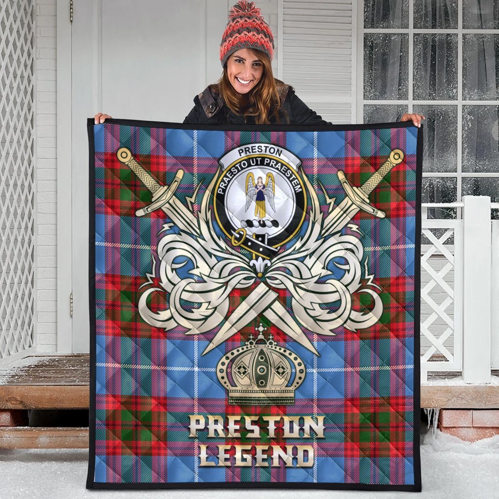 Preston Tartan Crest Legend Gold Royal Premium Quilt