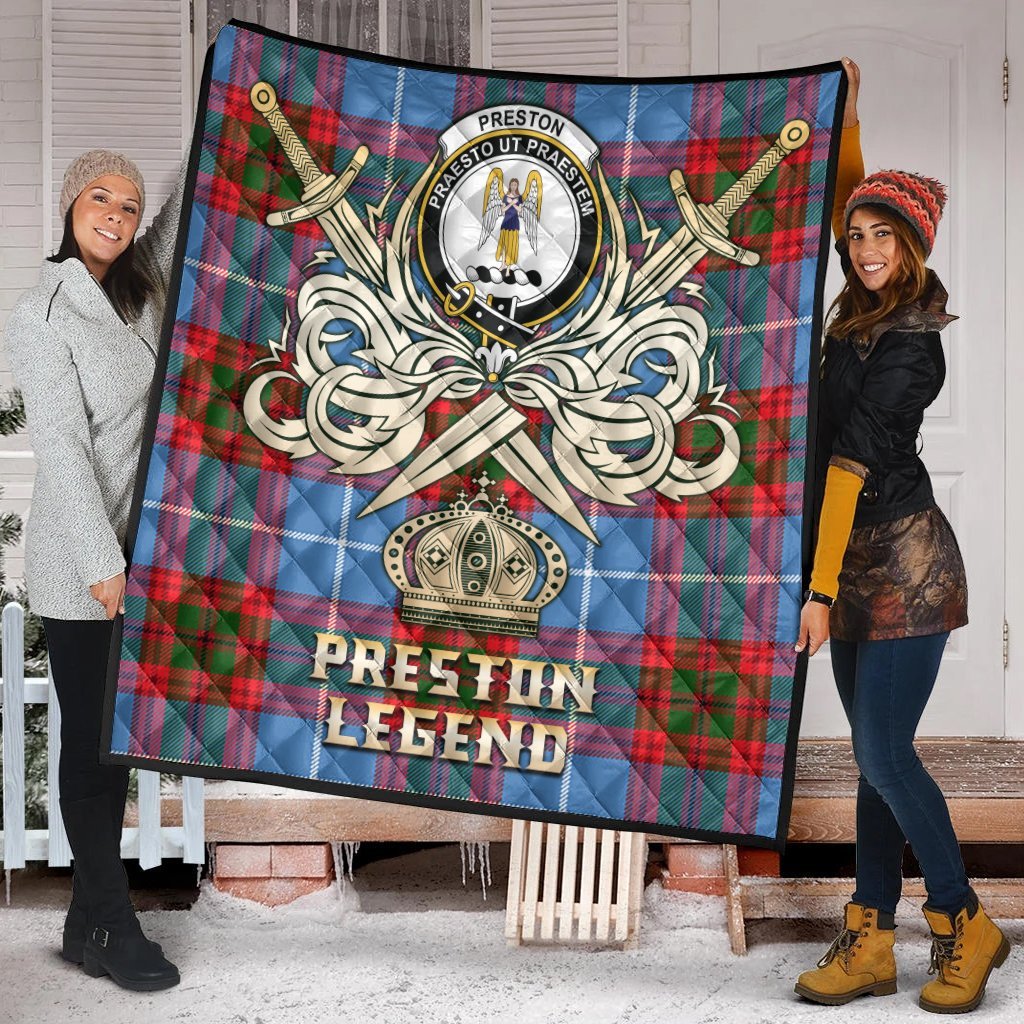 Preston Tartan Crest Legend Gold Royal Premium Quilt