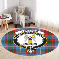 Preston Tartan Crest Round Rug