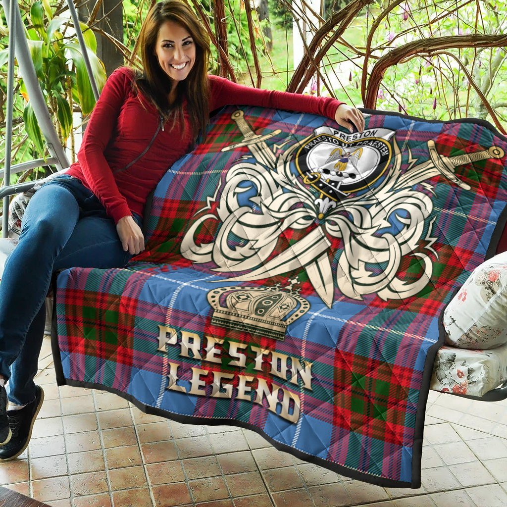 Preston Tartan Crest Legend Gold Royal Premium Quilt