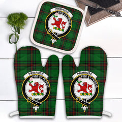 Primrose Tartan Crest Oven Mitt And Pot Holder (2 Oven Mitts + 1 Pot Holder)