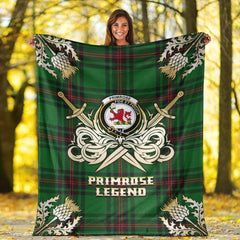 Primrose Tartan Gold Courage Symbol Blanket