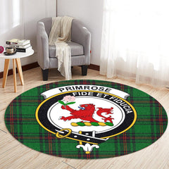 Primrose Tartan Crest Round Rug