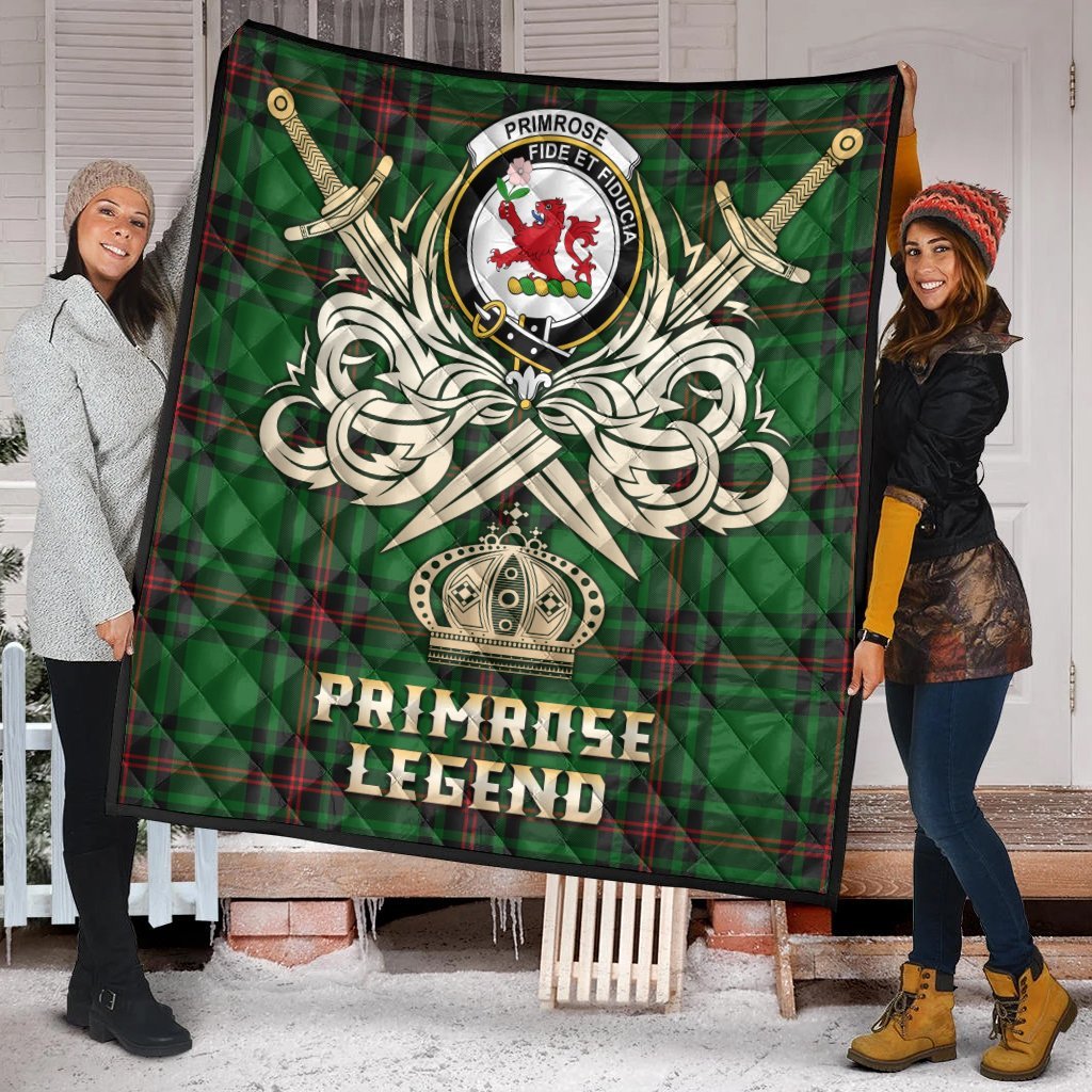 Primrose Tartan Crest Legend Gold Royal Premium Quilt