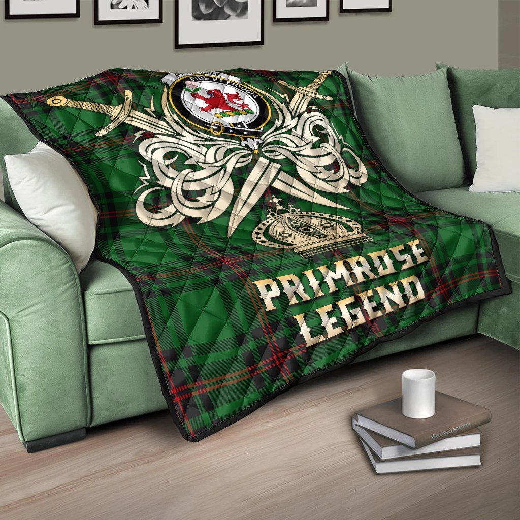 Primrose Tartan Crest Legend Gold Royal Premium Quilt